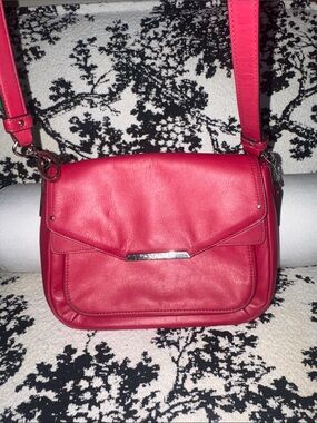 2014 Coach Red Leather Taylor Flap crossbody/shoulder